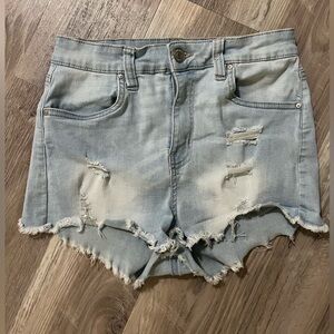 Charlotte Russe Distressed Denim Jean Shorts Size 7